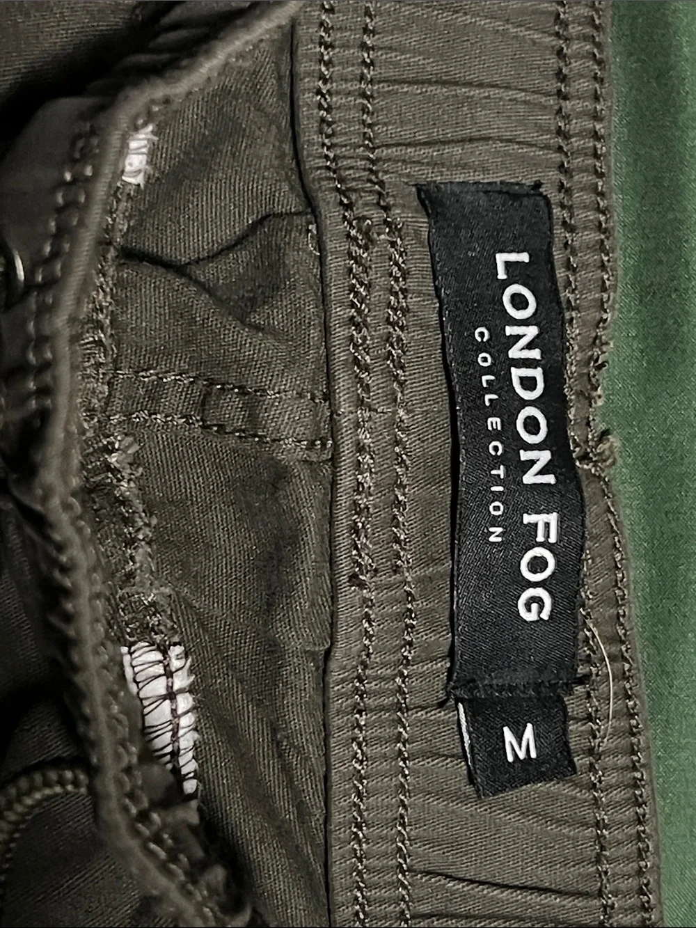 London Fog Collection stretch twill jogger pants